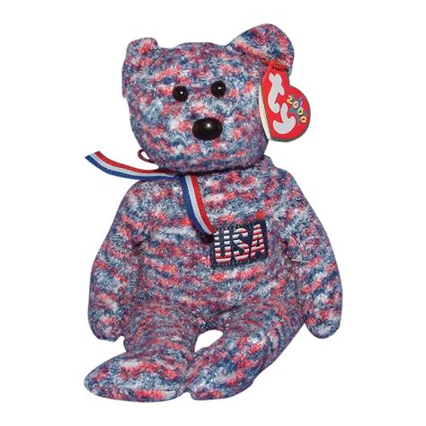 Ty Beanie Baby USA - MWMT (Bear USA Country Exclusive 2000) 8421042876 ...