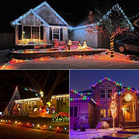 Brizled C9 Christmas Lights Multicolor, 16ft 25 LED Faceted C9 Outdoor ...