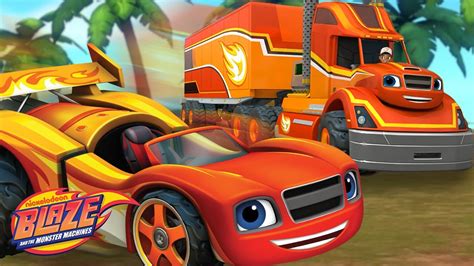 Blaze's Blazing Race #4 w/ Race Car Blaze! 🏎 | Games for Kids | Blaze and the Monster Machines ...