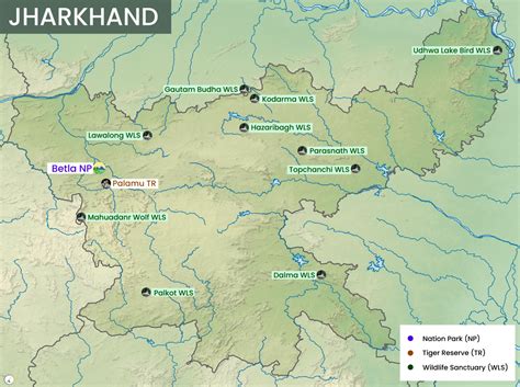 Jharkhand National Parks, Tiger Reserves, Wildlife Sanctuaries & Ramsar ...