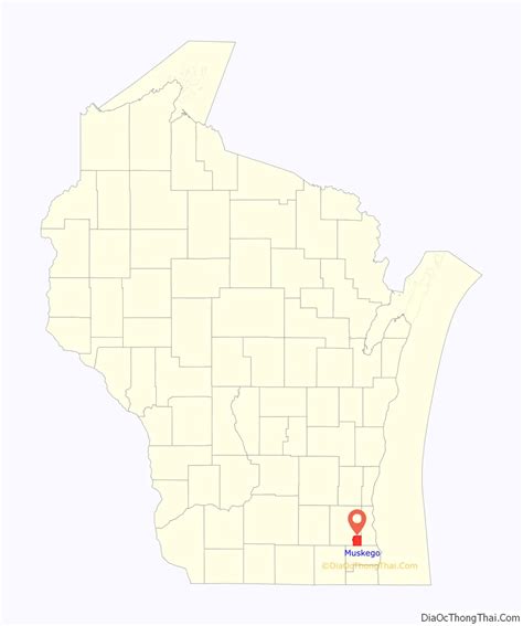 Map of Muskego city