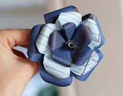 Pretty Recycled Paper Flowers | AllFreeHolidayCrafts.com