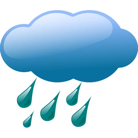 Vector image of weather forecast color symbol for rainy sky | Free SVG
