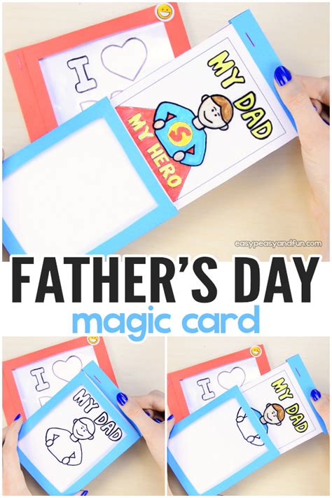 How to Make a DIY Father's Day Magic Card (Template Included) - Easy Peasy and Fun