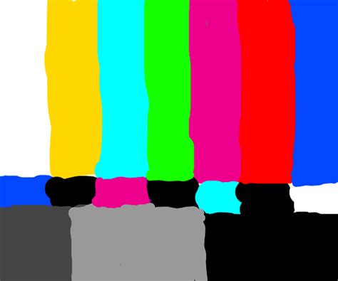 broken tv screen meme (with all the colors) - Drawception