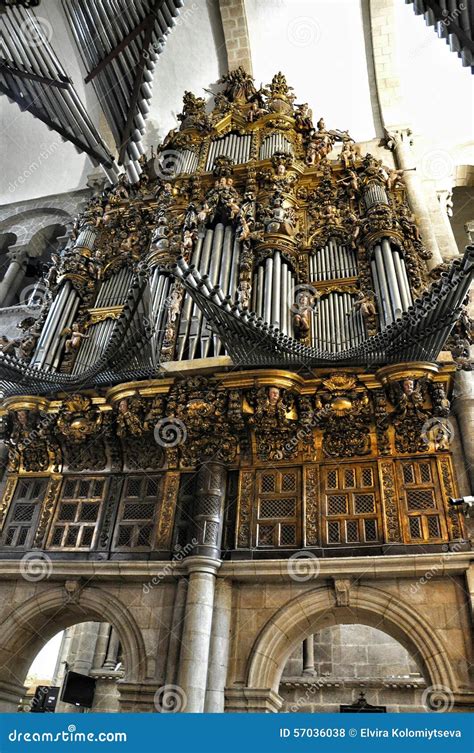 Interior in Cathedral Santiago De Compostela, Spain Stock Photo - Image of building, city: 57036038