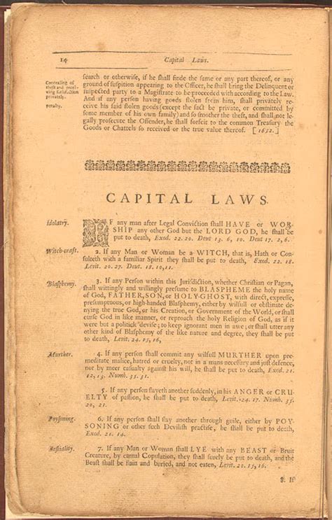 Massachusetts Bay Colony - General Laws and Liberties