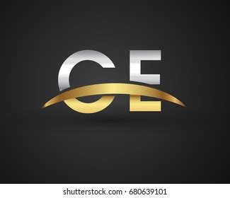 Ce Initial Logo Company Name Colored Stock Vector (Royalty Free ...