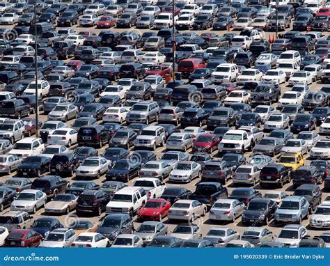 Full Parking Lot of Cars, Trucks, Suv, and Vans during Baseball Game Editorial Stock Image ...