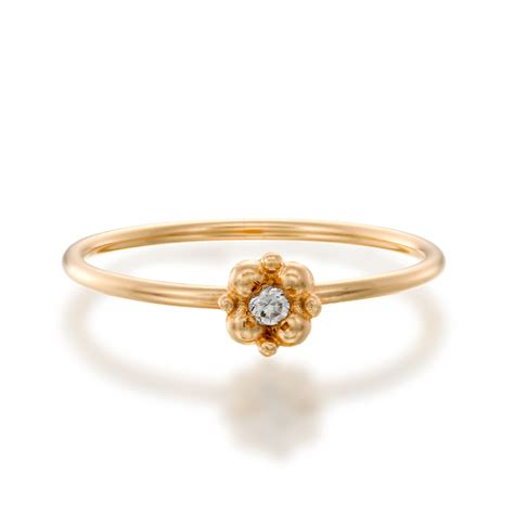 rose gold ring, diamond ring, flower ring, rose gold diamond ring