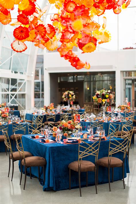 A Navy Blue and Burnt Orange Wedding - Flora Nova Design - Premier Event Design Studio in Seattle