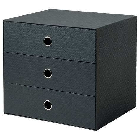 PALLRA mini chest with 3 drawers, black, 33x26 cm (13x10 ¼") - IKEA