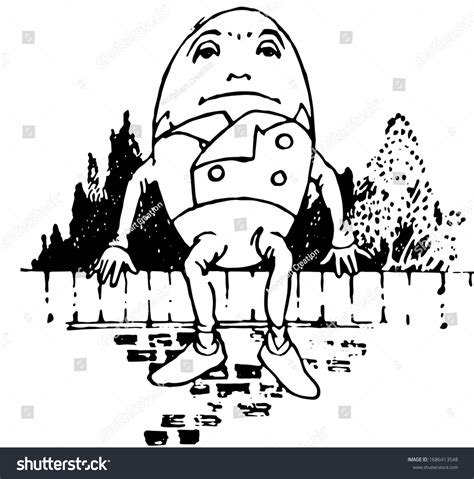 Humpty Dumpty Vintage Engraved Illustration Stock Vector (Royalty Free ...