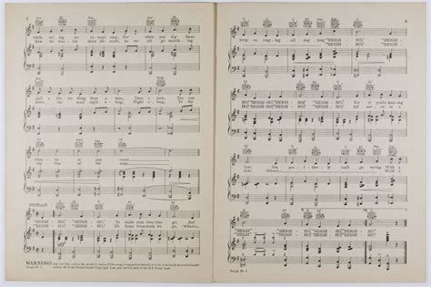 Lot - ‘HEIGH-HO’ SHEET MUSIC FROM 'SNOW WHITE AND THE SEVEN DWARFS'