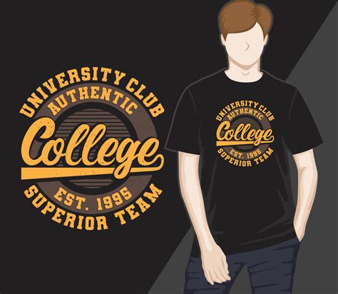 College superior team typography t-shirt design 5559114 Vector Art at ...