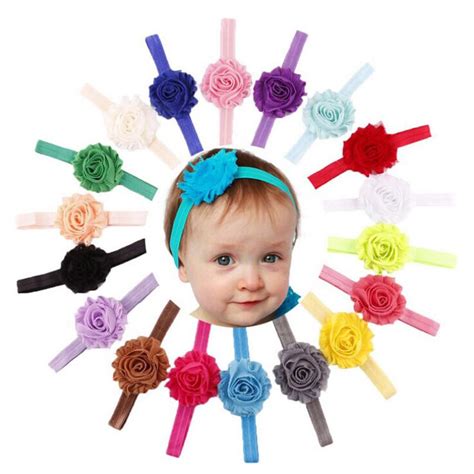 hair bands for girls 18 pcs flower headband kids elastic hair bands ...