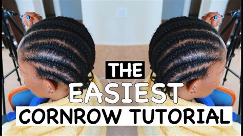 THE EASIEST TUTORIAL ON HOW TO DO CORNROW - YouTube