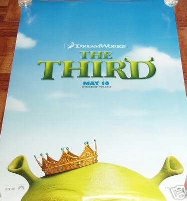 THE THIRD, ORIGINAL MOVIE POSTER, F/ SHREK 2007 RARE | #20641274