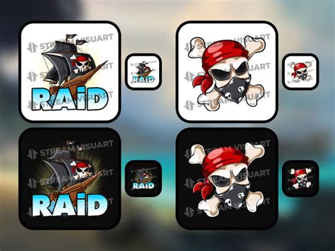 Pirate Emotes 12-Pack for Gamers and Streamers - StreamersVisuals