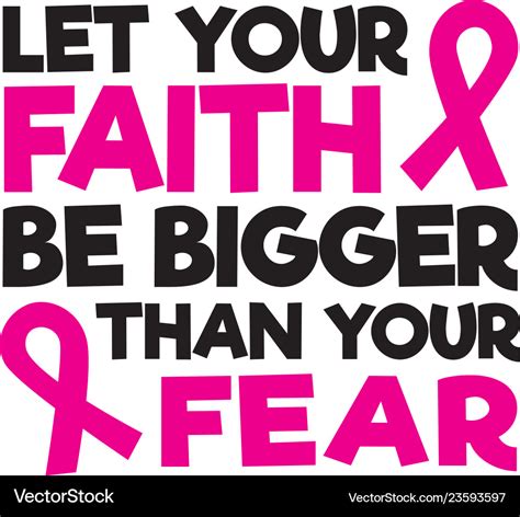 Breast cancer quote and saying best for print Vector Image