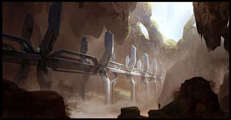 Halo 4 Forerunner Bridge, Josh Kao | Concept art world, Concept art ...