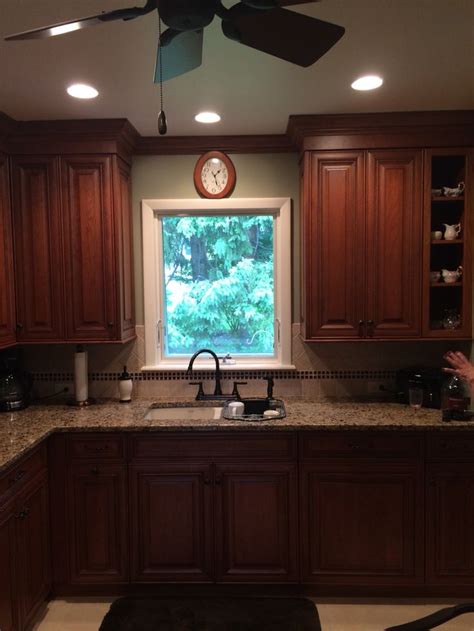 Custom cherry cabinets with Canterbury Cambria for a rich, elegant feel! | Cherry cabinets ...