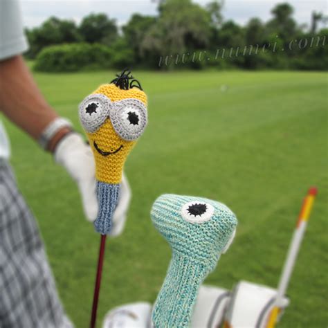 Knitting Pattern: Golf Club Covers - Green Monster and Minion