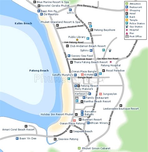 Map of Patong Beach Phuket Thailand - Phuket.Net