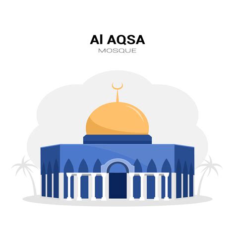 Al aqsa mosque flat design 10755520 Vector Art at Vecteezy