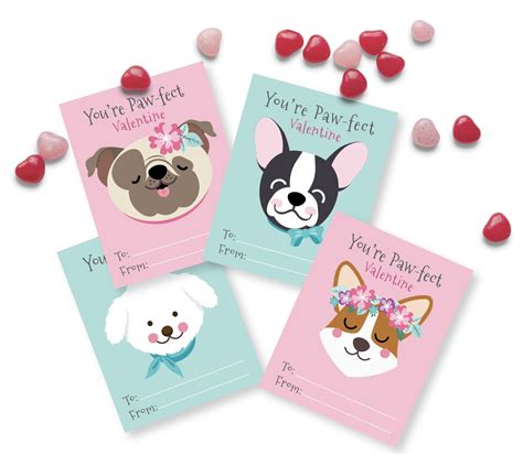 Dog Valentine Cards Printable - Printable Word Searches