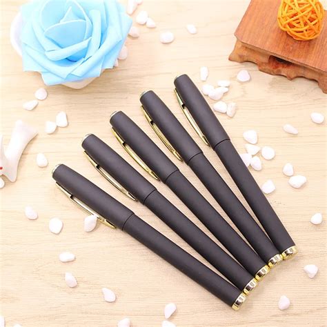 High quality Black Gel Pen 0.5mm 8PCS/package gel ink pen Office & School Supplies Pens Writing ...