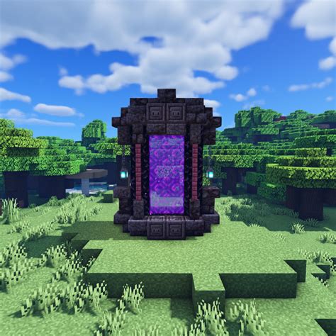 I made two simple nether portal designs! : r/Minecraftbuilds