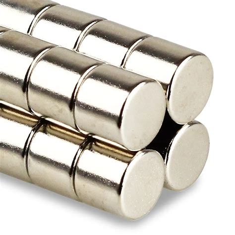 12mm x 10mm Strong Round Neo Magnet N45 Nickel - Magnets - MPCO Magnetics