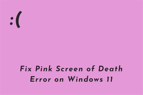 How to Fix Pink Screen of Death Error on Windows 11