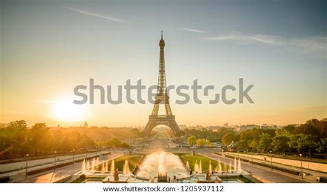 Sunrise Paris Front Eiffel Tower Stock Photo 1205937112 | Shutterstock