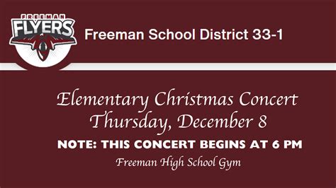 Freeman Public Elementary Christmas Concert | Experience Freeman