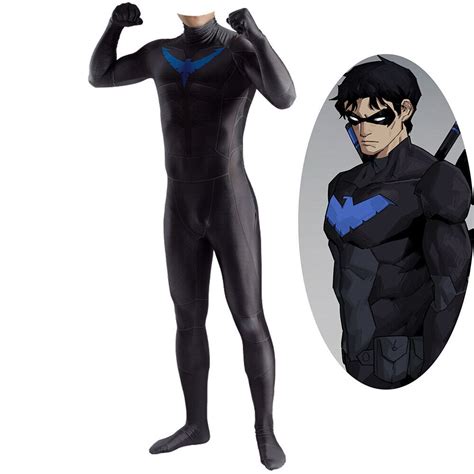 Titans Nightwing Dick Grayson Cosplay Costume | ubicaciondepersonas ...