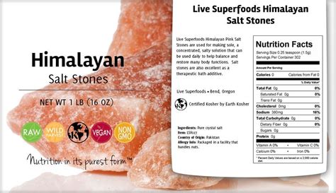 Himalayan Pink Salt Nutrition Facts - Effective Health