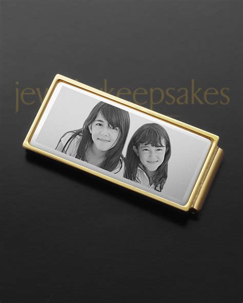 Silver on Gold Photo Engraved Money Clip and two tone keepsakes