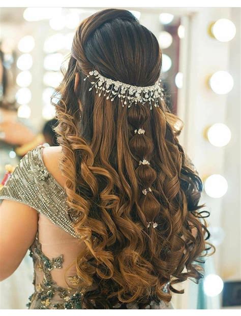 79 Stylish And Chic Indian Bridal Hairstyles For Long Hair Video With ...