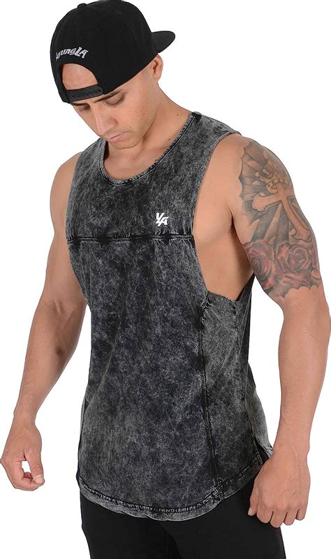 Amazon.com: YoungLA Tank Tops Men Long Summer Muscle Bodybuilding Gym 307 Bkwsh M : Clothing ...