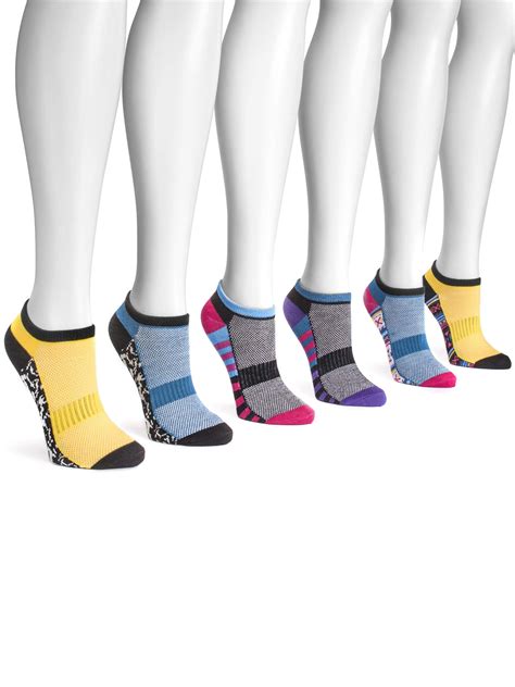 Women's 6 Pair Pack No Show Compression Arch Socks - Walmart.com - Walmart.com