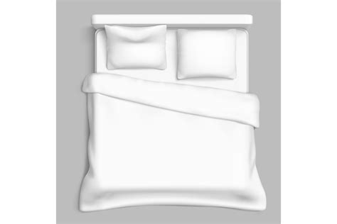 Bed Top View White Vector Graphic by sevvectors · Creative Fabrica