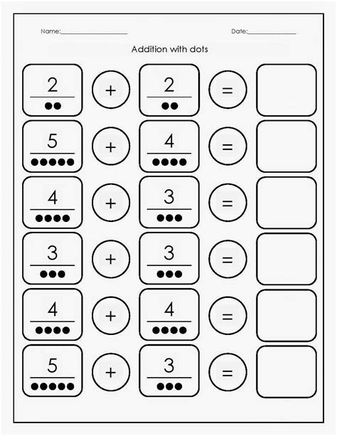 Math Printable Worksheets Kindergarten