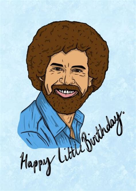 Bob Ross Birthday Card Greetings Card | Etsy