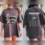 Zach Bryan Burn Burn Burn Tour 2023 2 Sides T-Shirt, Western Zach Bryan Shirt, Zach Bryan ...