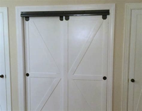 Remodelaholic | How to Make Bypass Closet Doors Into Sliding Faux Barn ...