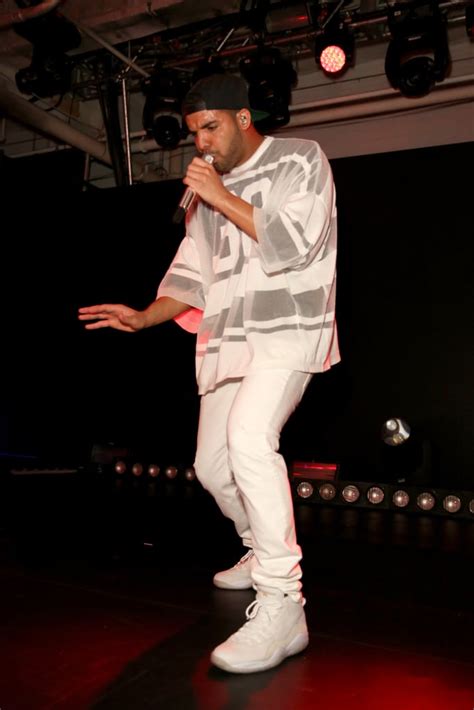 Drake got on stage for a performance during the Revolt party. | Celebrities at Super Bowl ...