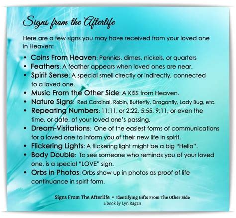 Signs From The Afterlife - Here Are A Few Signs You May Have Received ...