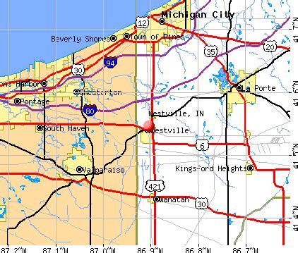 Westville, Indiana (IN 46391) profile: population, maps, real estate, averages, homes ...